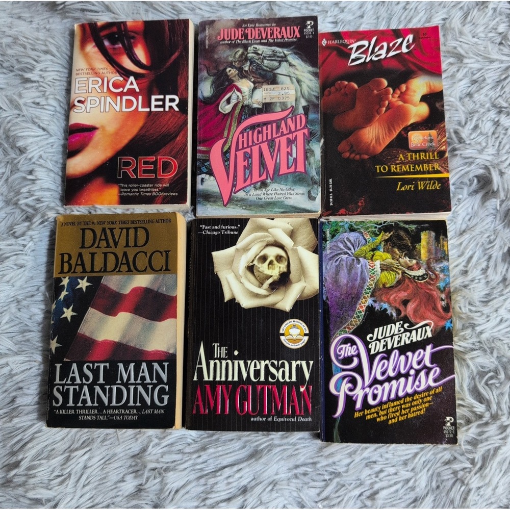LOT OF 6 BLAZE PAPERBACK ROMANCE BUNDLE Thriller Novel Fiction